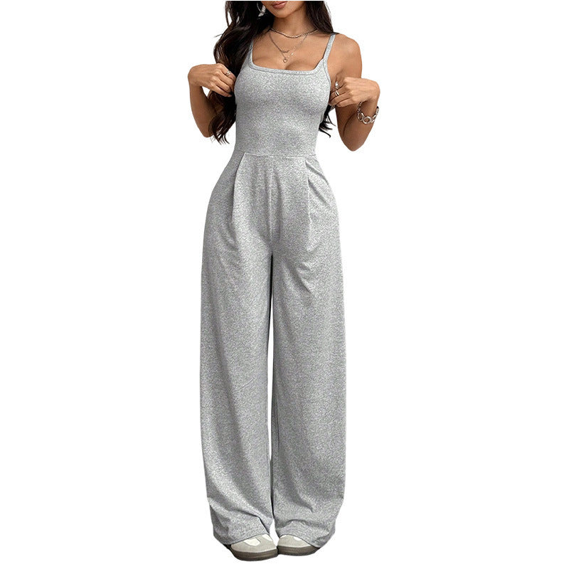 Damen Jumpsuit mit weitem Bein und elegantem Schnitt Drune