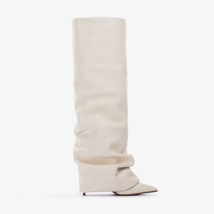 Damen Slouchy Hochhackige Stiletto Stiefel Drune