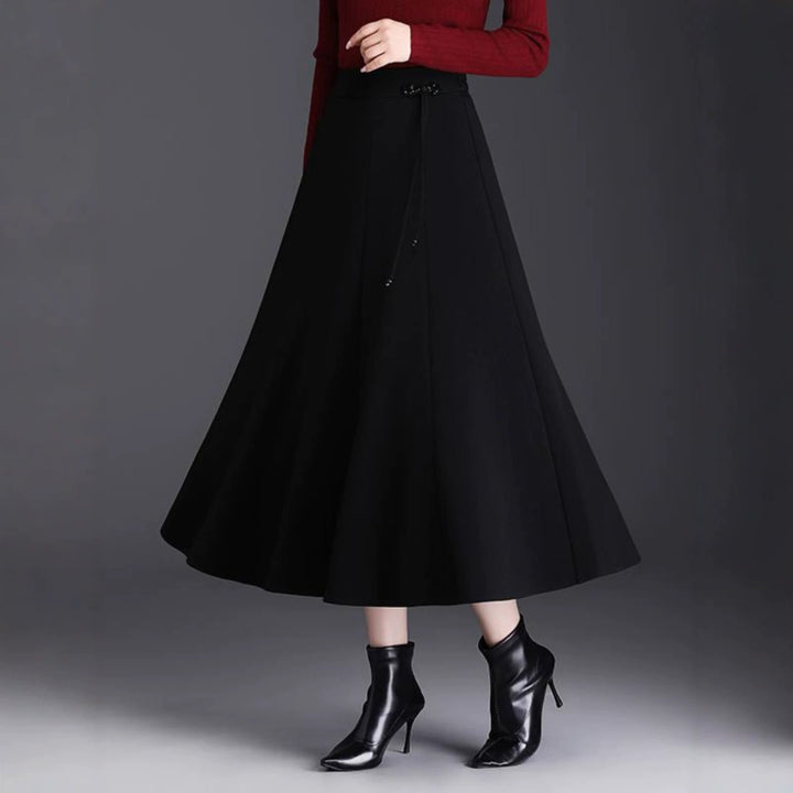 Damen Eleganter Maxirock mit hochfließendem Schnitt Drune