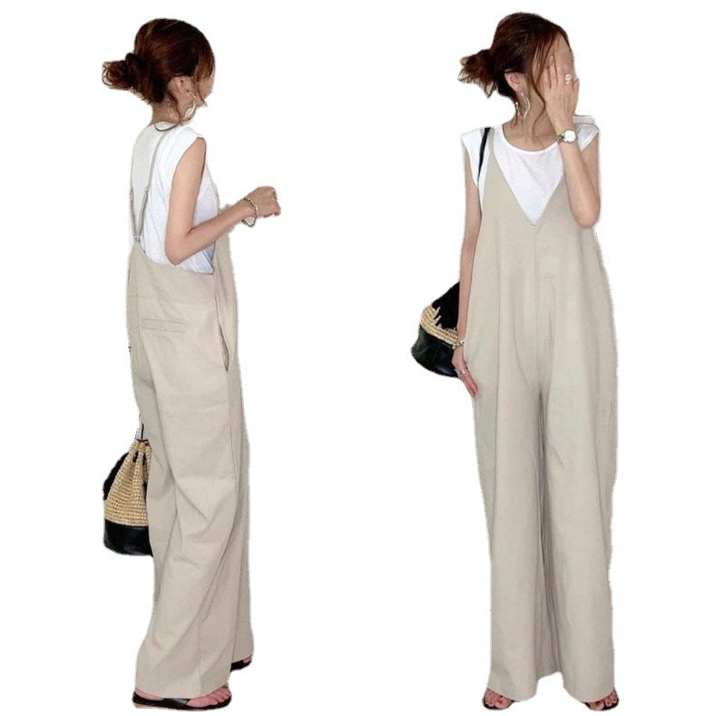 Damen Weit geschnittene Latzhose im Boho-Stil Drune