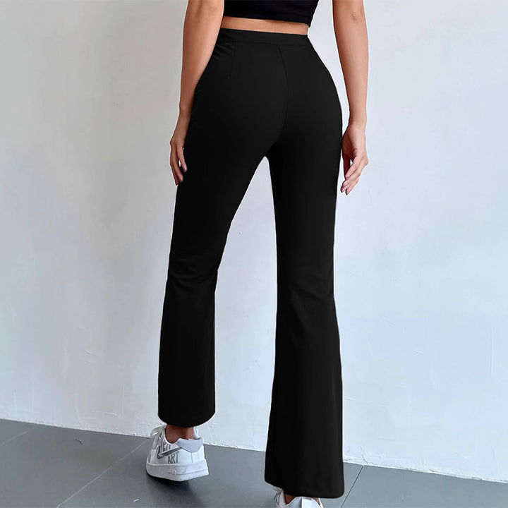 Damen elegante Business-Hose mit seitlichen Eingrifftaschen und schmalem Schnitt Drune