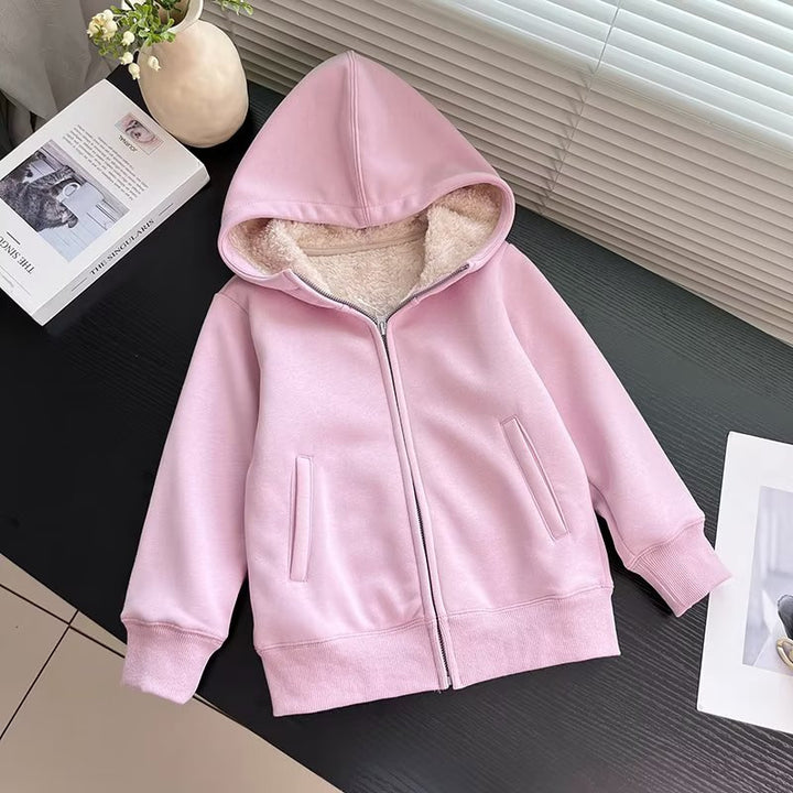 Damen kuschelige und warme Hoodie-Jacke mit Fleecefutter Drune