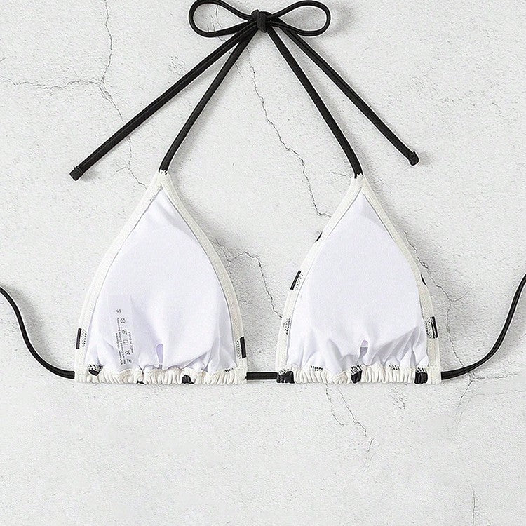 Damen Triangel-Bikini-Oberteil mit verstellbaren Trägern und Polka-Dots Drune