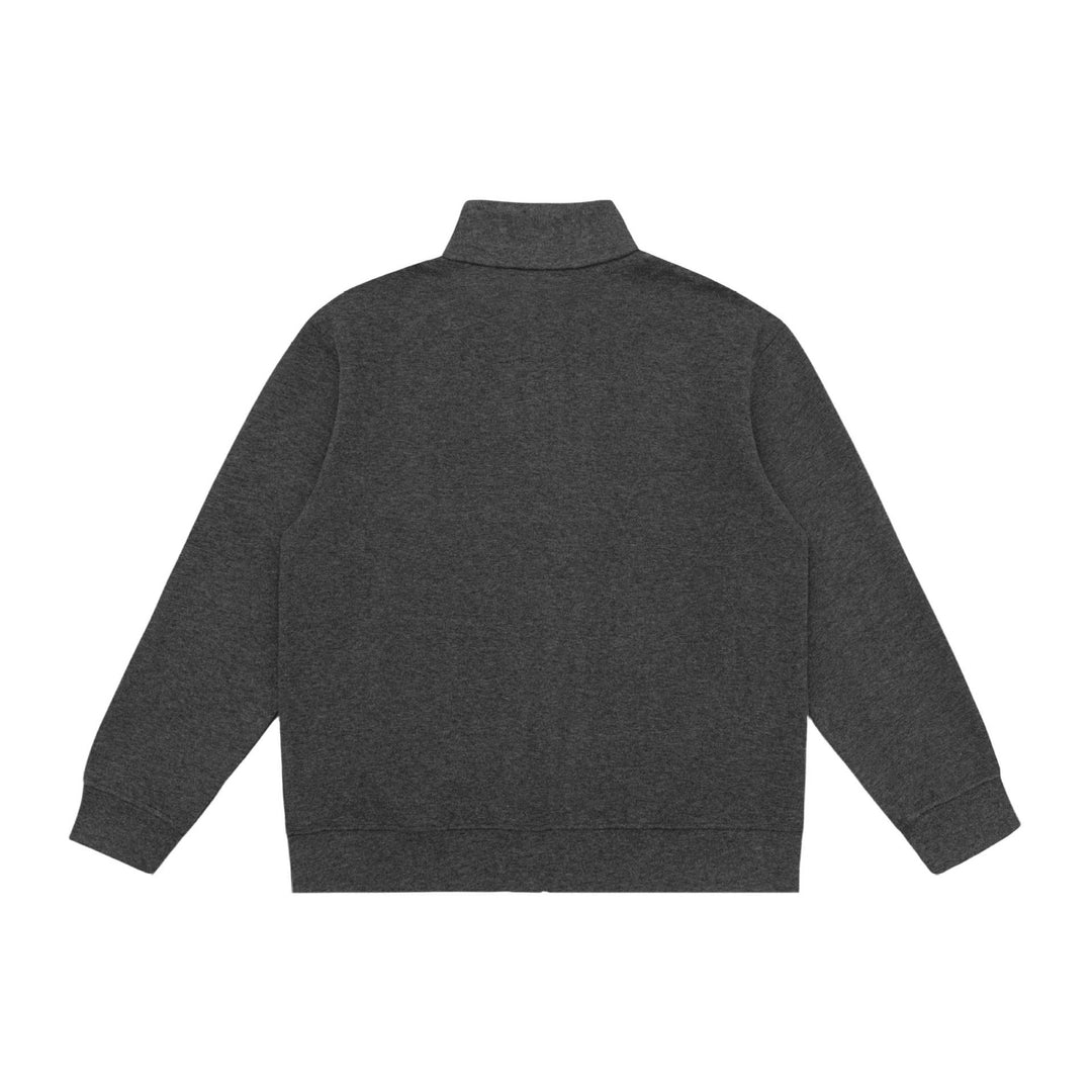 Unisex Zip-Sweatjacke mit Stehkragen, Raglanärmeln und Reißverschlusstaschen Drune