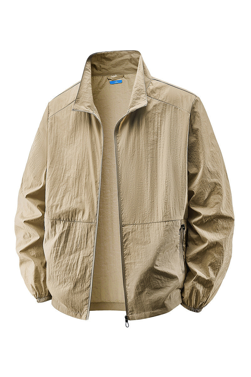 Herren Leichte Windbreaker Jacke Drune