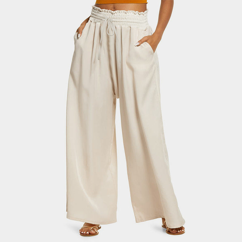 Damen Weite Freizeithose mit elastischem Bund und praktischen Taschen Drune
