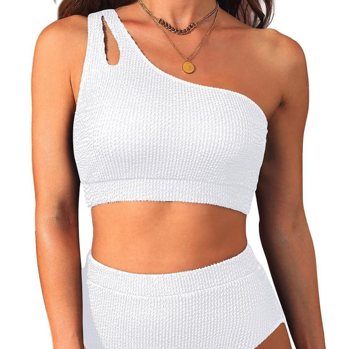 Damen Einseitiger Hochtaillierter Bikini Drune
