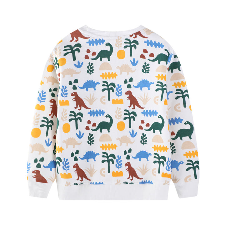 Jungen Sweatshirt mit lebhaftem Dinosaurier-Muster Drune