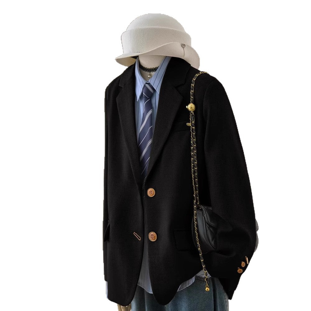 Damen Klassischer Wollblazer Drune