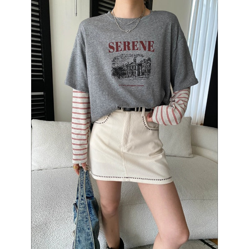 Damen lässige Palazzohose aus weichem Jersey mit praktischen Taschen Drune