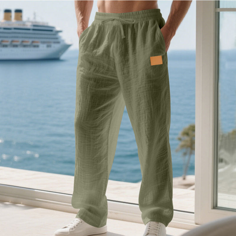 Herren Bequeme und luftige Sommerhose aus leichtem Leinenmaterial Drune