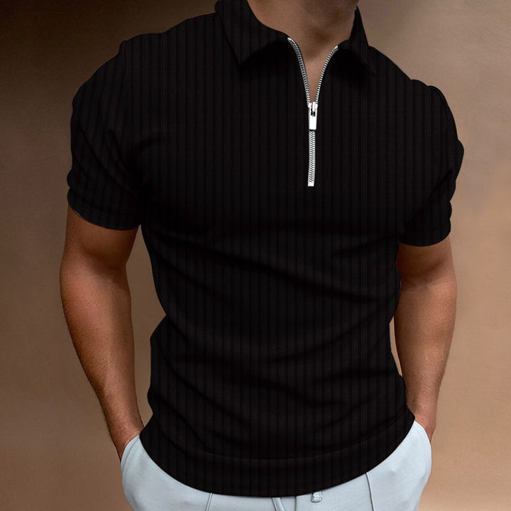 Herren Kurzarm Poloshirt mit Reißverschluss Drune