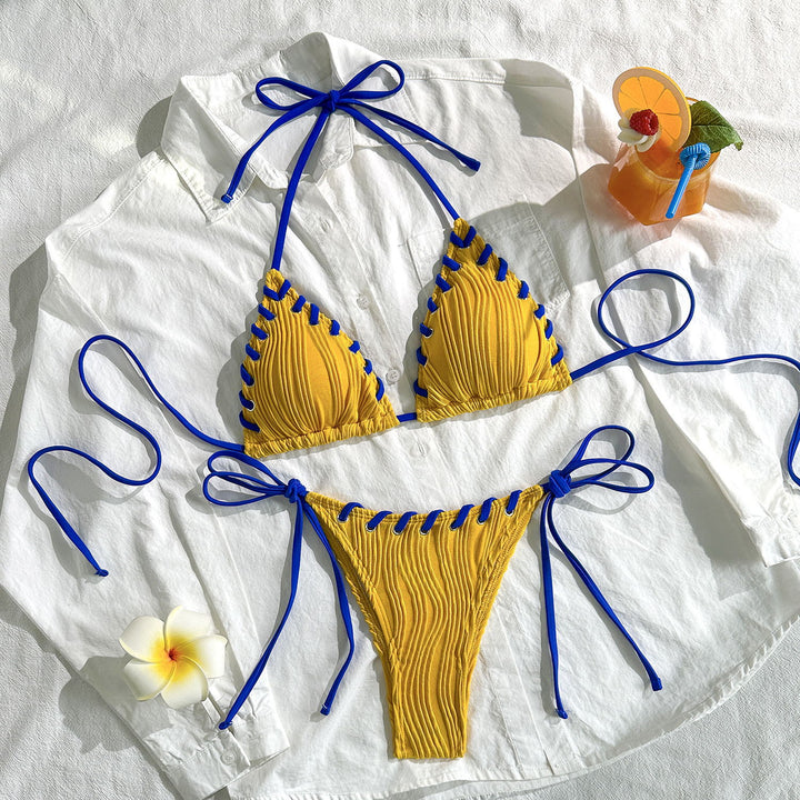 Damen Triangel-Bikini mit Rüschendetails Drune