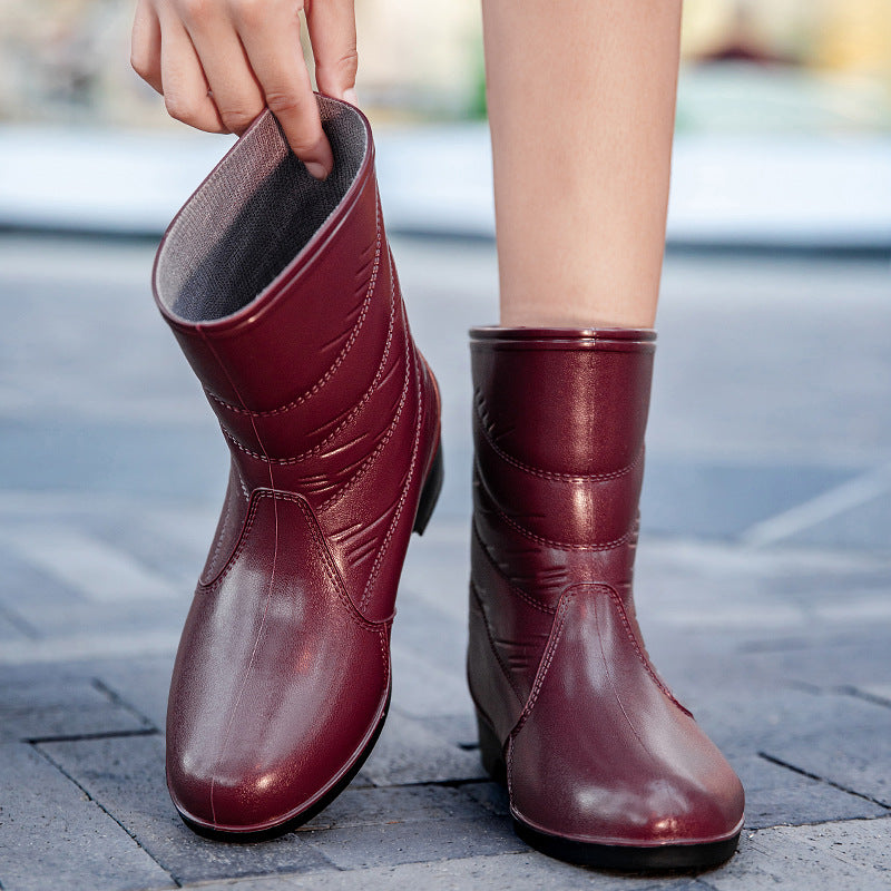 Damen Elegante wasserfeste Kurzschaftstiefelette mit gesteppter Optik und stoßdämpfender Leichtsohle Drune