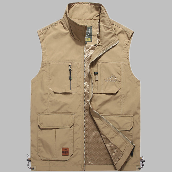 Herren Outdoor‑Utility‑Weste mit multifunktionalen Taschen und atmungsaktivem Meshfutter Drune