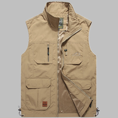 Herren Outdoor‑Utility‑Weste mit multifunktionalen Taschen und atmungsaktivem Meshfutter Drune