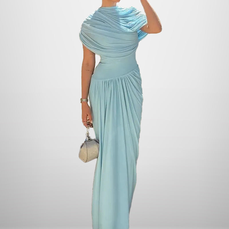 Damen Elegantes Wickelmaxikleid mit raffinierten Drapierungsdetails Drune
