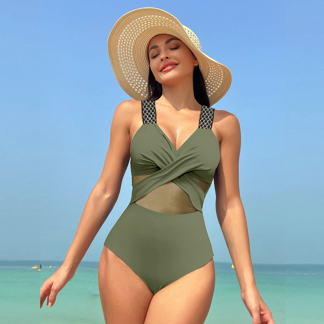 Damen Eleganter Badeanzug mit raffinierten Cut-Outs und verstellbaren Trägern Drune
