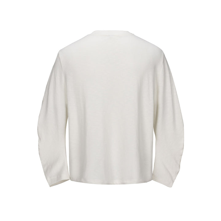 Unisex Oversize-Langarmshirt mit Vintage-Bandprint und Rundhalsausschnitt Drune