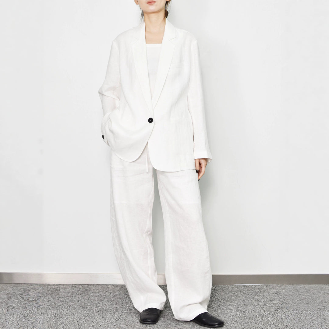 Damen Eleganter und lässiger Leinenblazer Drune