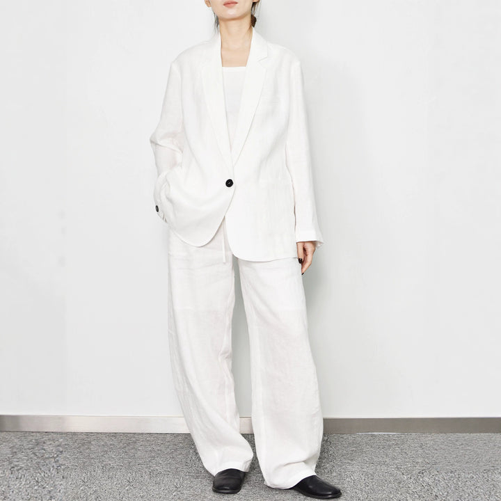 Damen Eleganter und lässiger Leinenblazer Drune