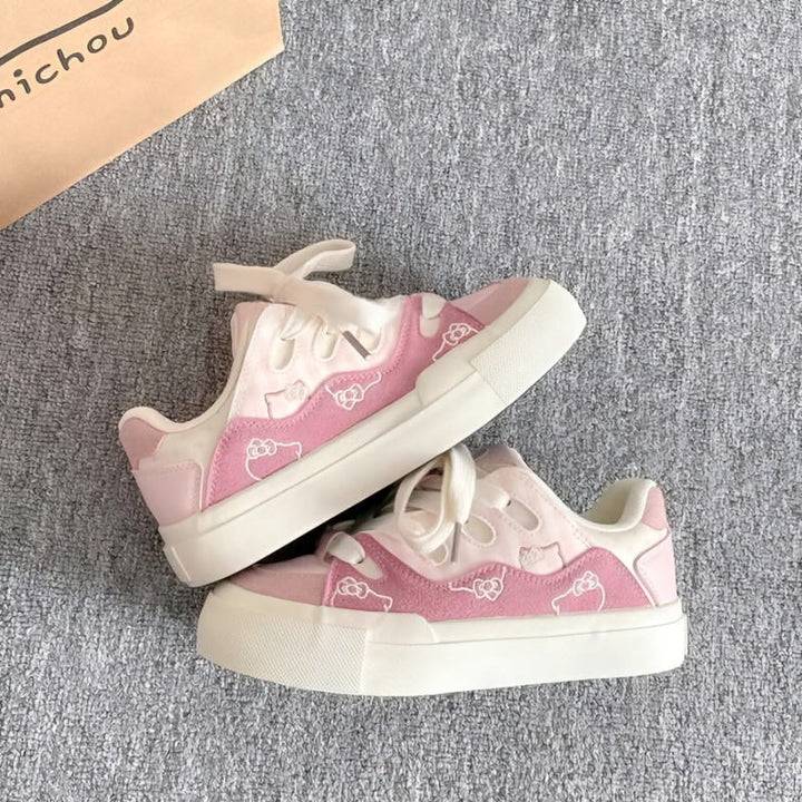 Damen Sportliche Sneakers mit niedlichen tierischen Applikationen und weicher Sohle Drune