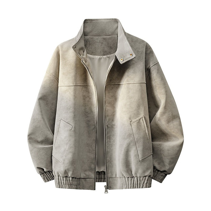 Herren Lässige Outdoor-Jacke mit hohen Kragen und praktischen Taschen Drune