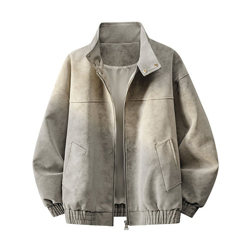 Herren Lässige Outdoor-Jacke mit hohen Kragen und praktischen Taschen Drune