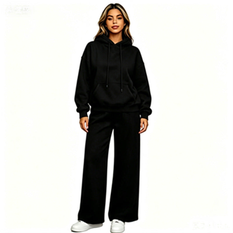 Damen Bequemer Oversized Hoodie mit weiten Jogginghosen Drune