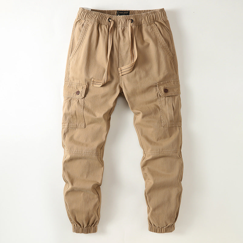 Herren Cargo-Joggerhose im Utility-Stil mit Tunnelzug, Knieverstärkung und elastischen Bündchen Drune