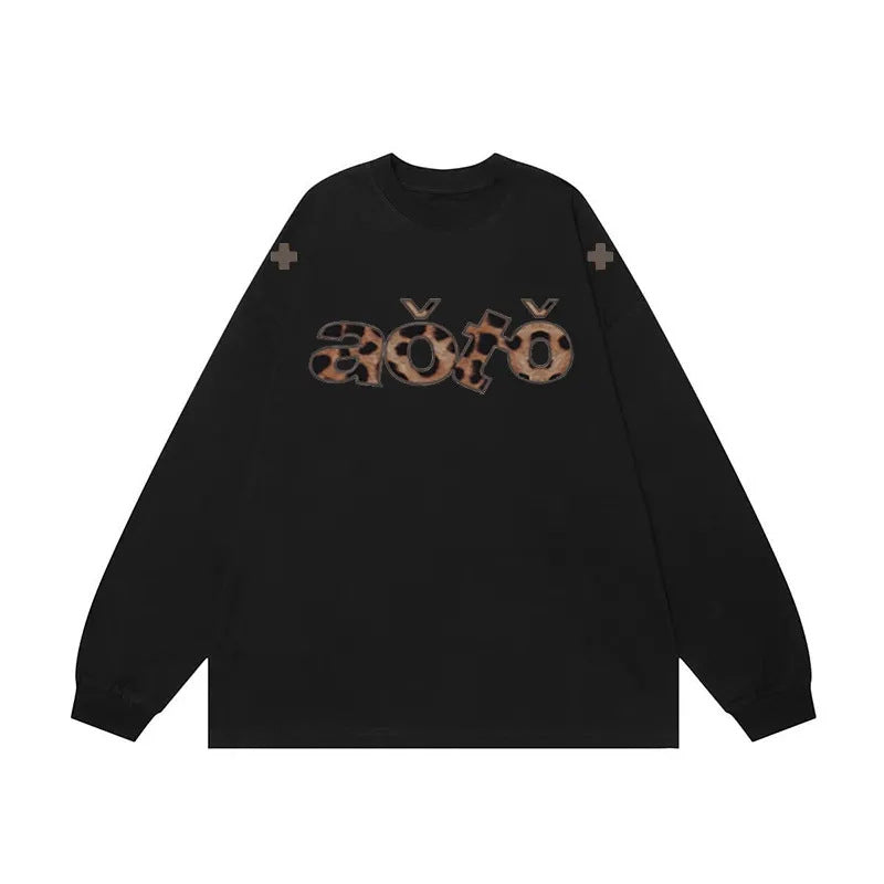 Damen Langarmshirt mit kreativem Grafikdesign Drune