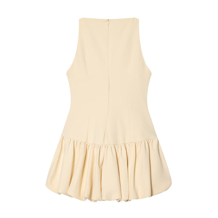 Damen Sommerkleid mit schwingendem Volant und figurbetonter Silhouette Drune