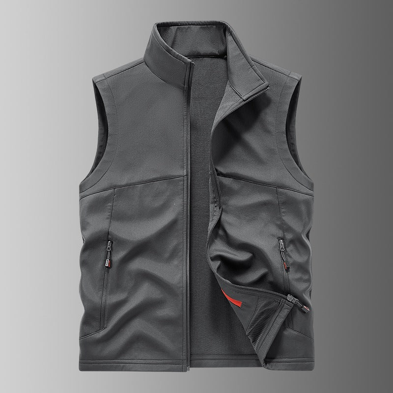 Herren Softshell-Weste mit Fleece-Innenfutter, winddicht und wasserabweisend Drune