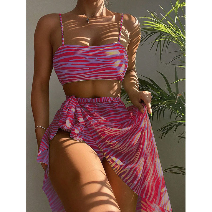 Damen Zweiteiliges Set mit Crop-Top und Wickelrock Drune