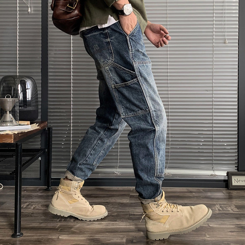 Herren Baggy Cargo-Jeans Drune