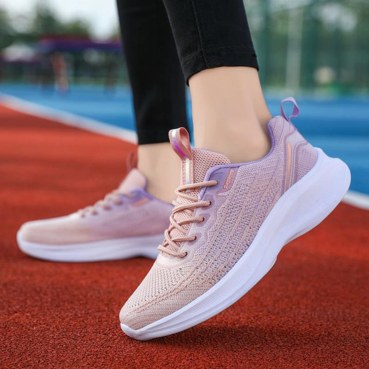 Unisex nan nahtloser Strick-Performance-Sneaker mit gepolsterter Wellen-Zwischensohle Drune
