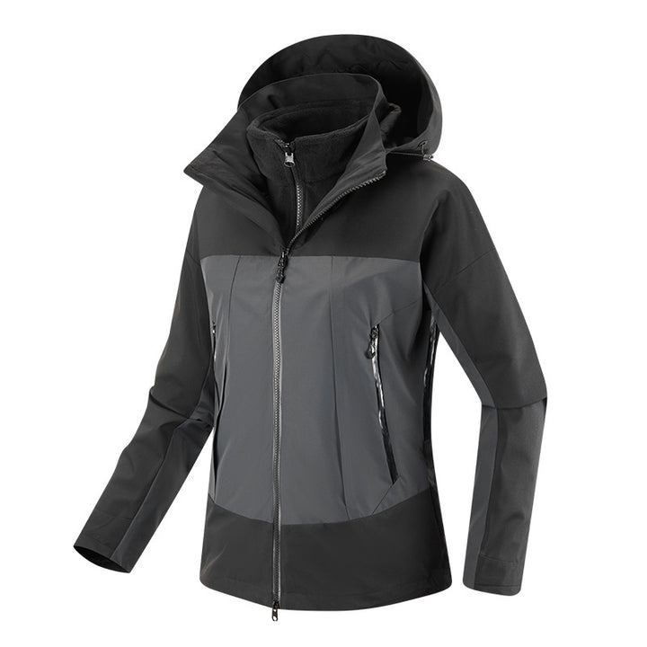Damen Multikomfort Softshelljacke mit herausnehmbarem Fleece-Inlay und verstellbarer Kapuze Drune