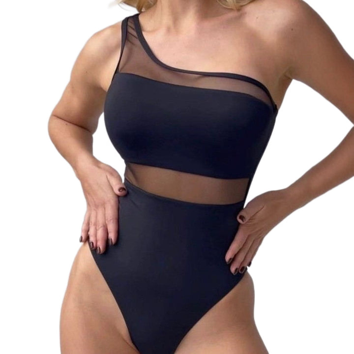 Damen Stylischer Monokini mit Mesh-Einsätzen Drune