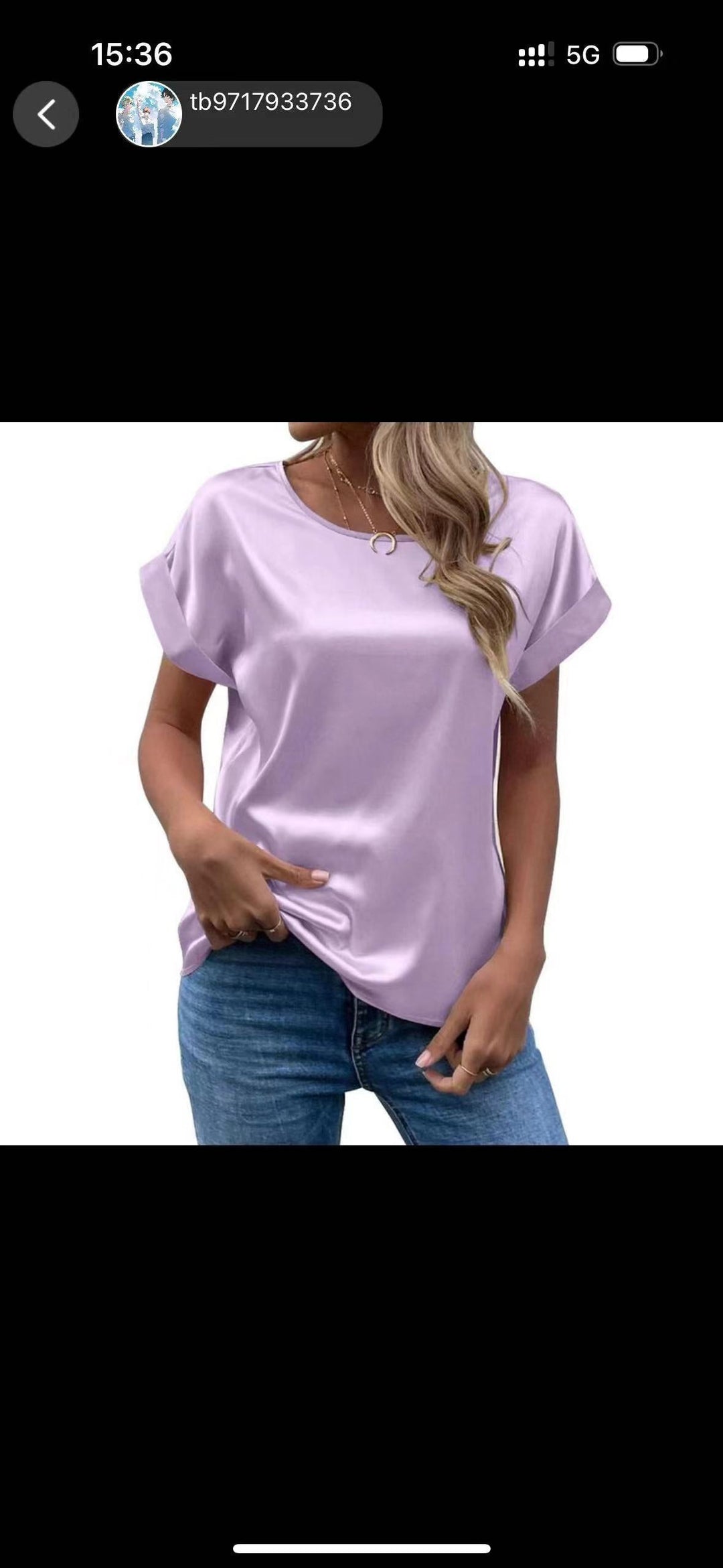 Damen Satin T-Shirt mit elegante Details Drune