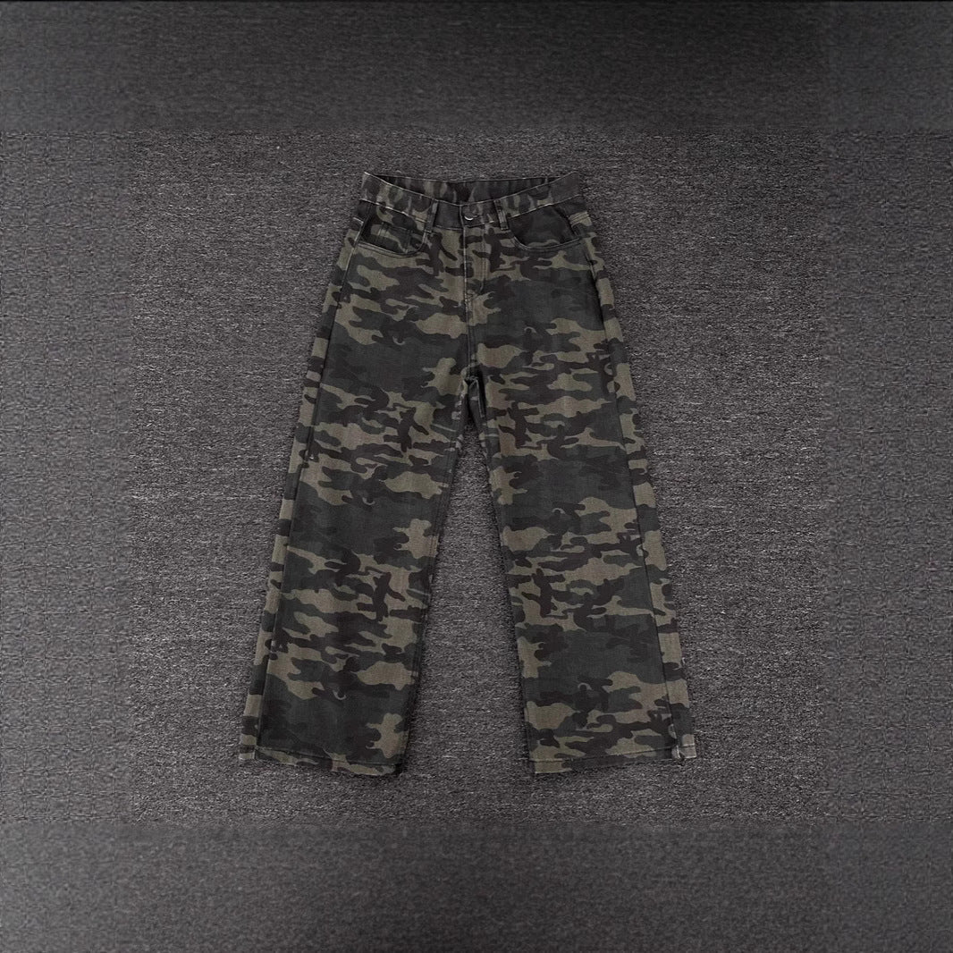 Damen Modische Camouflage Cargo-Hose Drune
