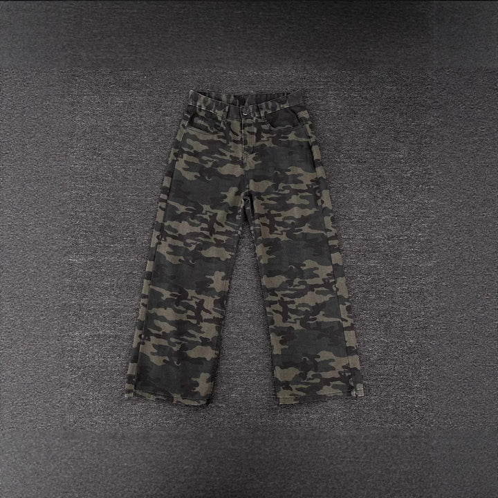 Damen Modische Camouflage Cargo-Hose Drune
