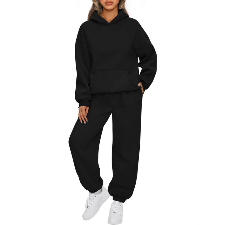 Damen nan gemütliches Oversize Hoodie und Jogginghose Set aus weicher Baumwollmischung Drune