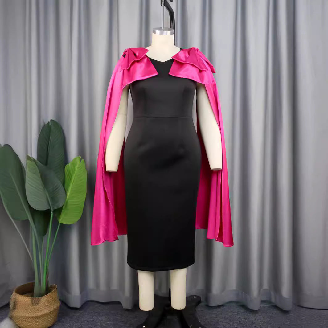 Damen Abendkleid mit eleganter Überwurfausschnitt Drune