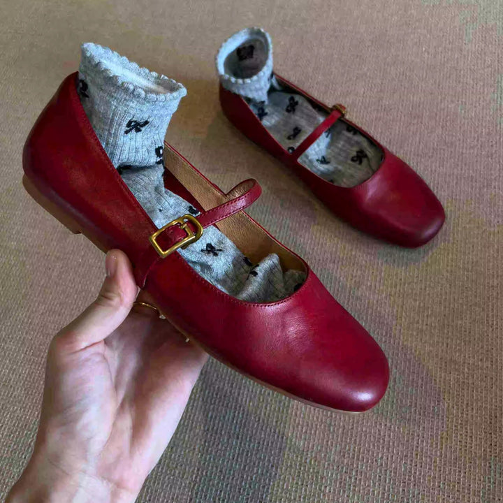 Damen elegante Mary Janes mit komfortabler Sohle und verstellbarem Riemen Drune