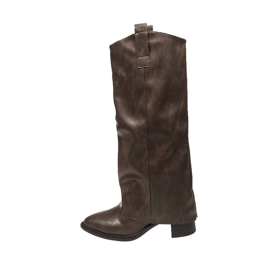 Damen Elegante Hochfront-Stiefel Drune