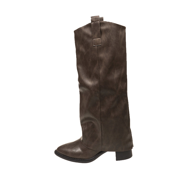 Damen Elegante Hochfront-Stiefel Drune