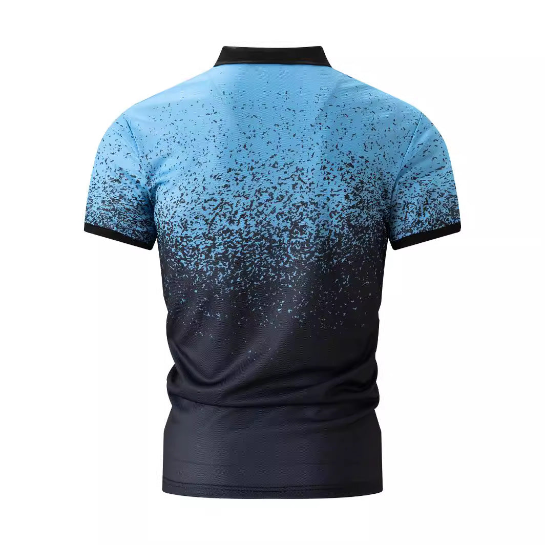 Herren-Gradient-Druck-Performance-Polohemd Drune