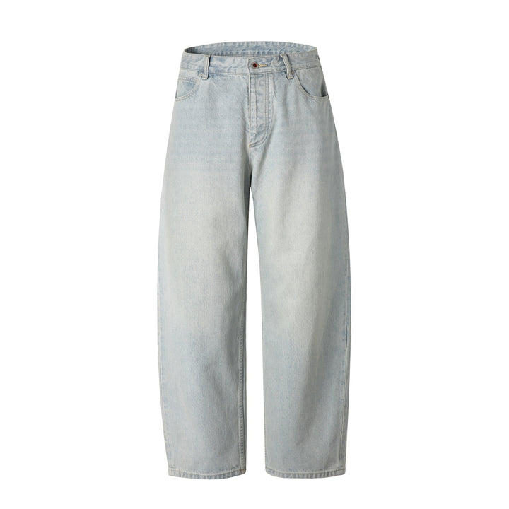Damen Hochtaillierte Straight‑Leg Jeans mit weitem Bein Drune