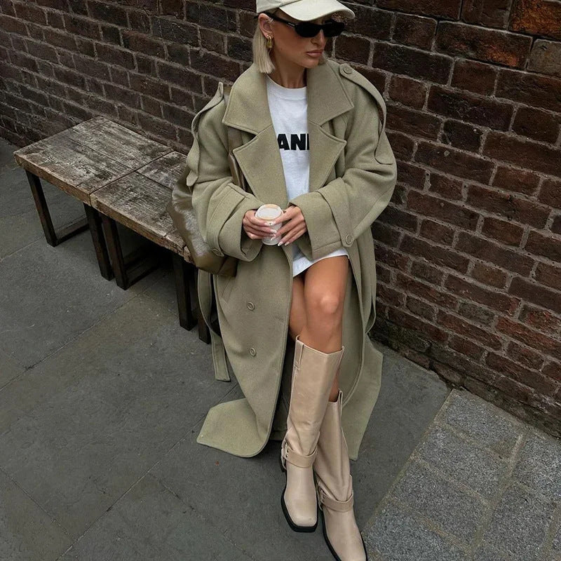 Damen Federgewicht Oversize-Mantel Drune