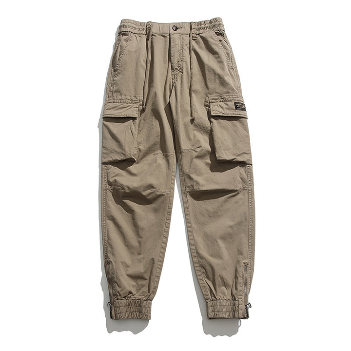 Herren Cargo-Joggerhose mit elastischem Komfortbund, Kniepaneelen und Reißverschluss-Knöcheln Drune